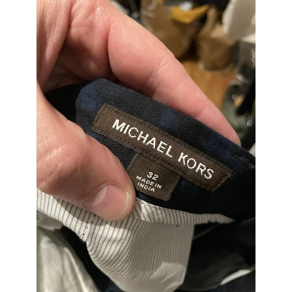 Michael Kors‎ Mens Shorts Blue / Black Camouflage Sz 32 Urban Camo